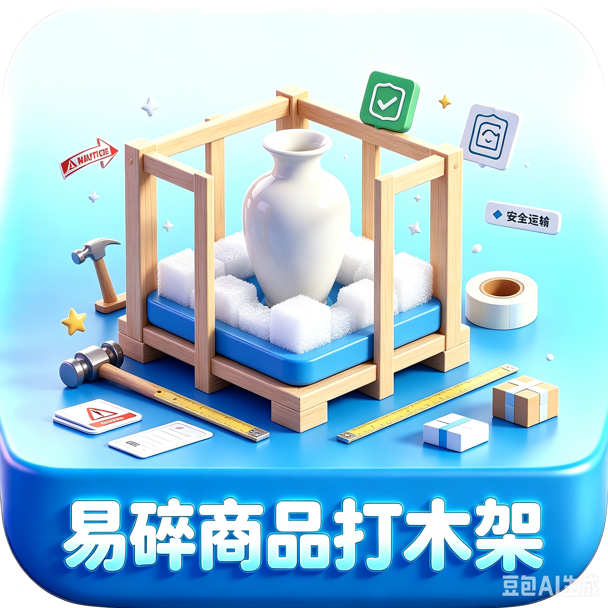 易碎品木架保护